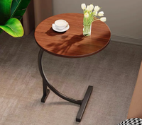 Table basse moderne et créative en bois de bouleau et fer, réglable, design de panneau, pour la maison, le bureau et la terrasse