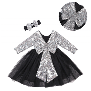 <span class=keywords><strong>Flor</strong></span> de lentejuelas chicas <span class=keywords><strong>Boutique</strong></span> vestido nuevo diseño niño Tutu Vintage Sparkle arco bebé vestido de fiesta de cumpleaños - Product Image 1