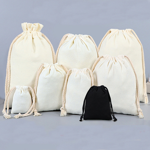 Sacs de protection en toile de coton épaisse de luxe en stock pour casquettes, chaussures, vêtements, avec logo personnalisé imprimé, <span class=keywords><strong>emballage</strong></span> <span class=keywords><strong>cadeau</strong></span> à cordon - Product Image 1