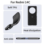 GSCASE Housse de protection robuste pour téléphone portable avec logo personnalisé pour Redmi 14C 3.5MM TPU Case Covers