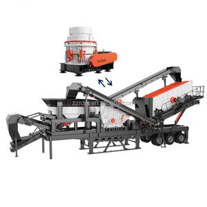 Station de concassage mobile à trois combinaisons pour la production d'agrégats avec carrière, 300 t/h, sorties <span class=keywords><strong>0</strong></span>-5-<span class=keywords><strong>20</strong></span>-40 mm - Product Image 1
