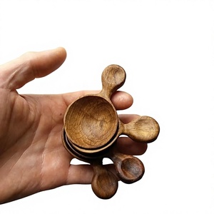 Cuillère à café en bois écologique au design classique avec long manche, cuillère doseuse durable en bois naturel 10-30 ml - Product Image 4