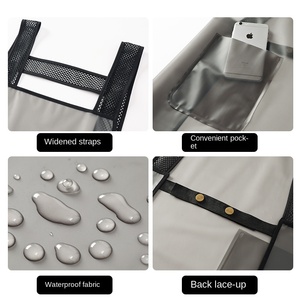 2024 nouvelles femmes grande taille cuisine vêtements de travail TPU étanche PVC bavoir huile éclaboussures écran rouge restauration dédié <span class=keywords><strong>tablier</strong></span> - Product Image 5