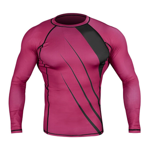 Sublimated <b>Compression</b> Gym Rash Guard Long Sleeves Breathable Nylon <b>Shirt</b> with Sun Protection Custom Logo <b>Men</b> <b>Compression</b> <b>shirts</b> - Product Image 3