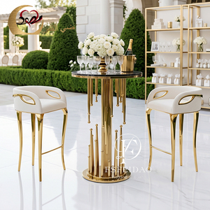 โต๊ะและเก้าอี้สแตนเลสทรงสูงสำหรับงานจัดเลี้ยงงานแต่งงาน - Product Image 6