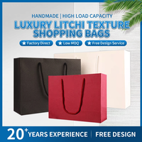 Sacs cadeaux de luxe YIpin Yinji en papier de haute qualité, texture spéciale litchi rouge, pour boutique et vente au détail