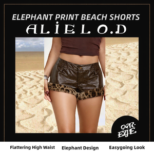 Shorts de Playa para Mujer, Ajustados, Transpirables, Ecológicos, con Estampado de Elefantes de Tailandia, Casuales, con Cordón, Largos hasta la Rodilla - Product Image 2