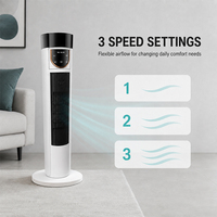 Ventilateur tour de chauffage et de refroidissement numérique avec télécommande, minuterie 12 heures, oscillation et 3 vitesses, pour la maison et les détaillants (en stock)