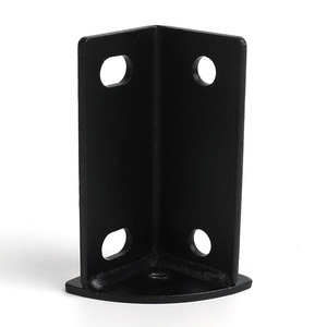 L Shaped Corner <b>Bracket</b> Black <b>Steel</b> Furniture Hardware Connector Cabinet Support Right <b>Angle</b> Joint Durable - Product Image 4