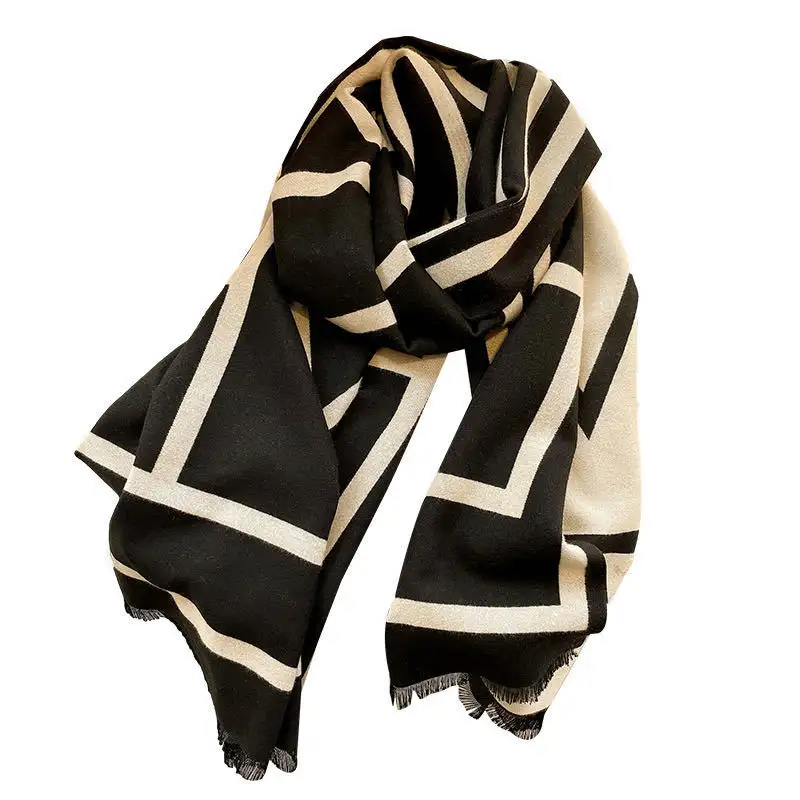 Explosive Imitation With Warm And Thick Women's Cashmere Scarf Double-Sided Dual-Use Versatile Long Large Shawl