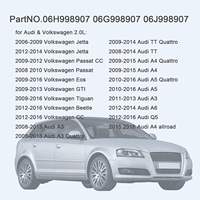 طقم إصلاح حشية حاقن الوقود OE 06J998907B لسيارات فولكس فاجن جولف وتيجوان وأودي A3 وQ3 EA888 1.8T، قطع غيار مباشرة لتجديد الحاقن