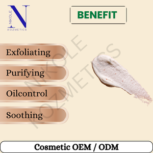 Gommage visage au neem et au tulsi, exfoliant doux à base de plantes, nettoyant facial pour usage quotidien, pour une peau lisse, douce, claire et éclatante - Product Image 3