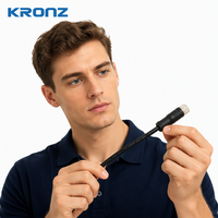 Connecteur industriel femelle KRONZ M8, prise d'aviation droite 3/4/5/8/12 broches, blindé, à verrouillage par vis, circulaire, IP67, en alliage