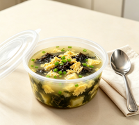 Bol jetable transparent en PP, résistant aux fuites, pour plats à emporter, aliments pour bébés, ragoûts et plats chauds, emballage Shandong