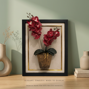 Furniture <b>Frame</b> Modern 3D Floral Wall Art with Red Roses Coir Pot Black <b>Square</b> <b>Frame</b> Living Room Home Decor Valentine's Day Gift - Product Image 2