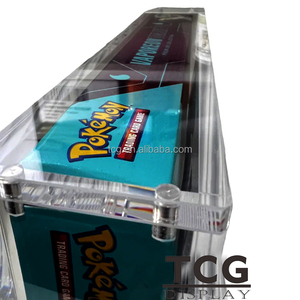 Boîte d'affichage en acrylique transparent UV personnalisée TCG pour la boîte de collection premium Pokémon Vaporeon <span class=keywords><strong>VMAX</strong></span> avec couvercle magnétique solide, étui en acrylique - Product Image 4