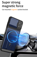 Nouvelle coque de téléphone 2-en-1 avec béquille magnétique, design de luxe, protection d'objectif, hybride TPU/PC antichoc, 6 couleurs pour 17 16 15plus