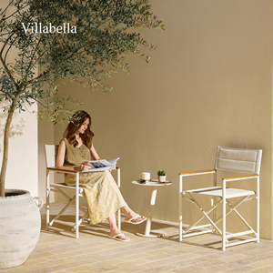 Fauteuil d'extérieur moderne en aluminium Patio meubles de jardin pliable extérieur chaise de directeur pour balcon d'hôtel - Product Image 1