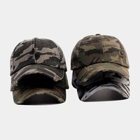 Fábrica al por mayor de encargo Camo Curve Brim gorras de béisbol desgastado lavado sublimación impresión gorra de caza