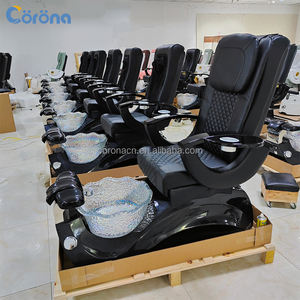 Consegna veloce USA magazzino di lusso bianco nero sedia per Pedicure massaggio al piede Spa per la vendita - Product Image 4