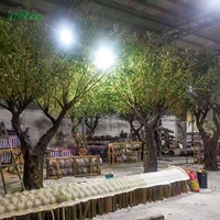 YRGLS4 Grand Arbre d'Olivier Artificiel en Plastique pour l'Extérieur, Grande Simulation d'Olivier Artificiel, Grand Faux Olivier