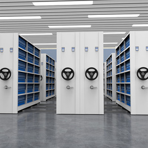 Hiện đại có thể điều chỉnh khối lượng tập tin lưu trữ di động máy nén Kệ hệ thống thư viện lưu trữ trường thép di chuyển kệ sách kệ - Product Image 1