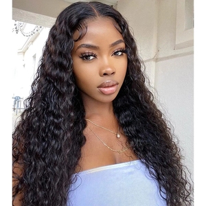 Perruque Lace Front wig brésilienne naturelle, <span class=keywords><strong>cheveux</strong></span> humains fins, à reflets noirs, Transparent Hd, 13x4, 40 pouces - Product Image 1