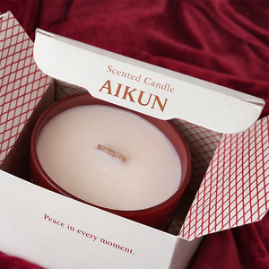 AIKUN - Velas Aromáticas de Cera de Soja en Frascos de Vidrio Personalizados, Suministro Directo de Fábrica al por Mayor, Larga Duración, para Dormitorio u Oficina - Product Image 2