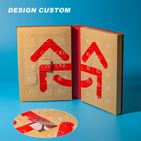 Caja de Regalo Sorpresa Personalizada, Reciclable, Calendario de Adviento Festivo, Cosméticos, Joyería, Dulces, Caja de Papel con Forma de Libro