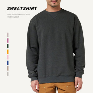 OEM Custom Logo nero oversize felpe girocollo da <span class=keywords><strong>uomo</strong></span> nero grigio manica lunga Casual felpe con cappuccio all'ingrosso - Product Image 1