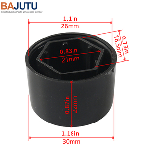 휠 너트 더스트 캡 20PCS PP 17mm 자동차 휠 러그 너트 캡 폭스 바겐 (VW), 제타, 비틀, 파사트 용 제거 도구가 있는 더스트 커버 - Product Image 2