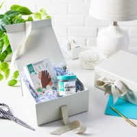 Umwelt freundliche Geschenk box aus starrem Karton mit wasserdichter UV-Beschichtung High-End-Verpackung Band verschluss aus recycelbaren Materialien
