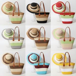 Conjunto de Bolsa de Playa BESTELLA, Estilo Bohemio Vintage, con Sombrero de Paja, Correa Individual y Cierre, para Viajes de Verano - Product Image 2
