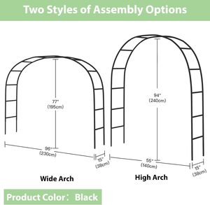 Arco de Jardín de Metal para Exteriores, Ecológico, de 240 cm de Altura, 100% Metal, para Exhibición de Plantas, Venta al por Mayor de Fábrica a Precio Económico - Product Image 4