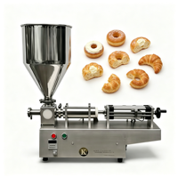 Machine à cupcakes semi-automatique commerciale, petite machine à macarons, équipement de remplissage de chocolat, machine à remplissage de crème fraîche en acier inoxydable