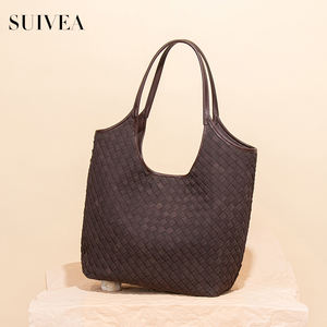 Bolso de Mano Vintage Minimalista para Mujer, Bolso de Hombro Retro Tejido a Mano, Bolso Tote Casual Mate de Gran Capacidad para Mujer - Product Image 1