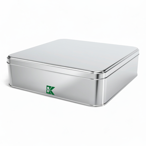 Kontensan K134 Square Metal Tin <b>Box</b> 2.5 Lt Halva 215x215x55 mm Slip Lid Turkey - Product Image 2