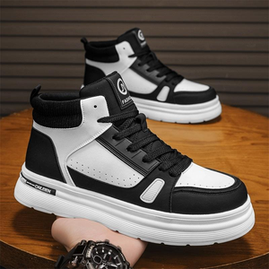 Nouvelles Chaussures de Skateboard Montantes pour Hommes 2025 – Tendance, Légères, Respirantes, en Cuir, Style Sportif et Décontracté pour la Marche - Product Image 2