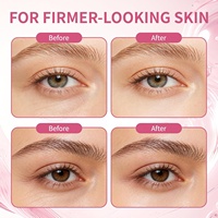 Crème Contour des Yeux Anti-Âge Coréenne Réductrice de Rides et Poches, à l'ADN de Saumon PDRN et Peptide Rose, Effet Raffermissant Sous les Yeux