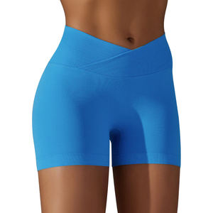 Logo personnalisé Pantalon de sport Gym Fitness Short sans coutures Scrunch fesses femmes entraînement course à pied Biker Yoga Shorts - Product Image 2