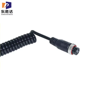 GX16 GX12 Câble à ressort TPU PUR Bobine Câble Connecteur Fil Rallonge Rétractable 3 4 5 6 Pin signal Câble