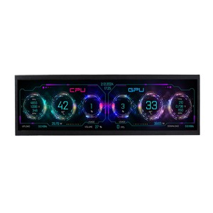 <span class=keywords><strong>Monitor</strong></span> IPS de Barra Estirada de 14.5 Pulgadas y 2560x720, Pantalla Secundaria USB <span class=keywords><strong>Tipo</strong></span> <span class=keywords><strong>C</strong></span> para PC, Monitoreo de Temperatura de CPU y GPU, Reemplazo de Ventilador de 3x120 mm - Product Image 2