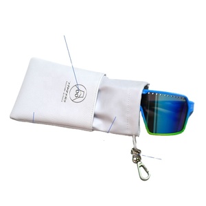 Sacs cadeaux en cuir PU souple pour fête, étui pour lunettes de soleil avec logo personnalisé - Product Image 3