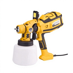 <b>Yellow</b> Electric <b>Paint</b> <b>Spray</b> Gun HVLP <b>Spray</b> Painter Adjustable Nozzle 3 <b>Spray</b> Patterns for Wall Ceiling Corner Use - Product Image 1