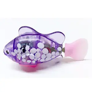 Vente en gros de jouets pour le bain d'été pour bébé, simulation de poisson électrique à induction avec lumière magique