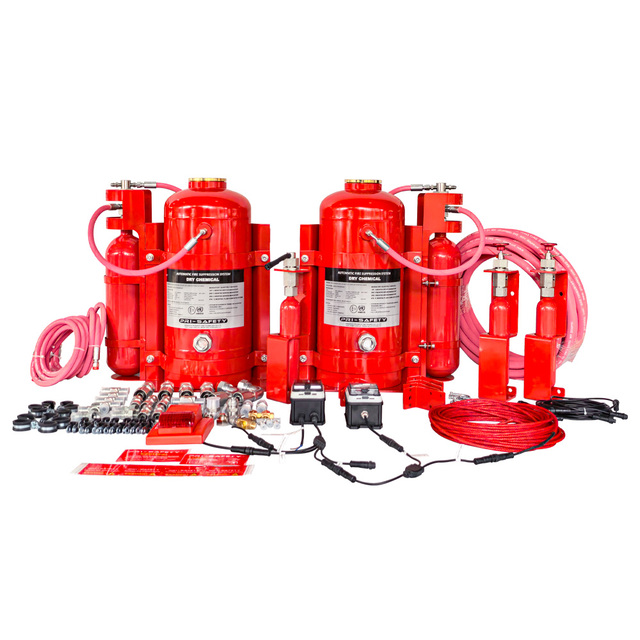 Dual Cylinder Steel Automatic Fire Suppression System FM200 6-50L Capacity for Large Warehouse Generator Sets Power Stations