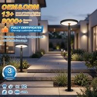 Lampadaire LED d'extérieur moderne en aluminium IP65 étanche, haute luminosité 30W, angle de faisceau 360°, intensité variable, pour jardin