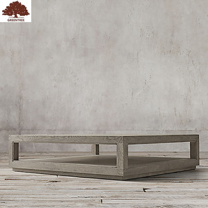 Nuovo Arrivo Mobili Per La Casa Salotto in Stile Francese In Legno <span class=keywords><strong>Massello</strong></span> <span class=keywords><strong>di</strong></span> <span class=keywords><strong>Rovere</strong></span> Spazzola Rettangolo Tavolino - Product Image 1