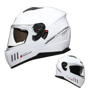 뜨거운 판매 ABS 소재 다층 보호 레이싱 풀 페이스 도트 자전거 오토바이 헬멧 더블 렌즈 디자인 capacetes 드 모토