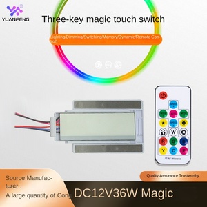Dreiknopf-Touch-Sensor Smart RGB Magic Light Steckdosen-Fernbedienung 12V36W Staubdicht ABS Flammhemmendes Material 3 Jahre Garantie - Product Image 3